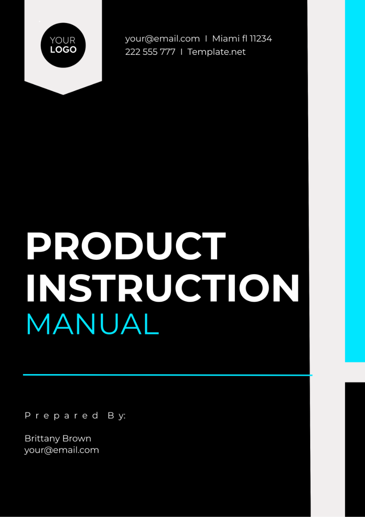 Free Product Instruction Manual Template