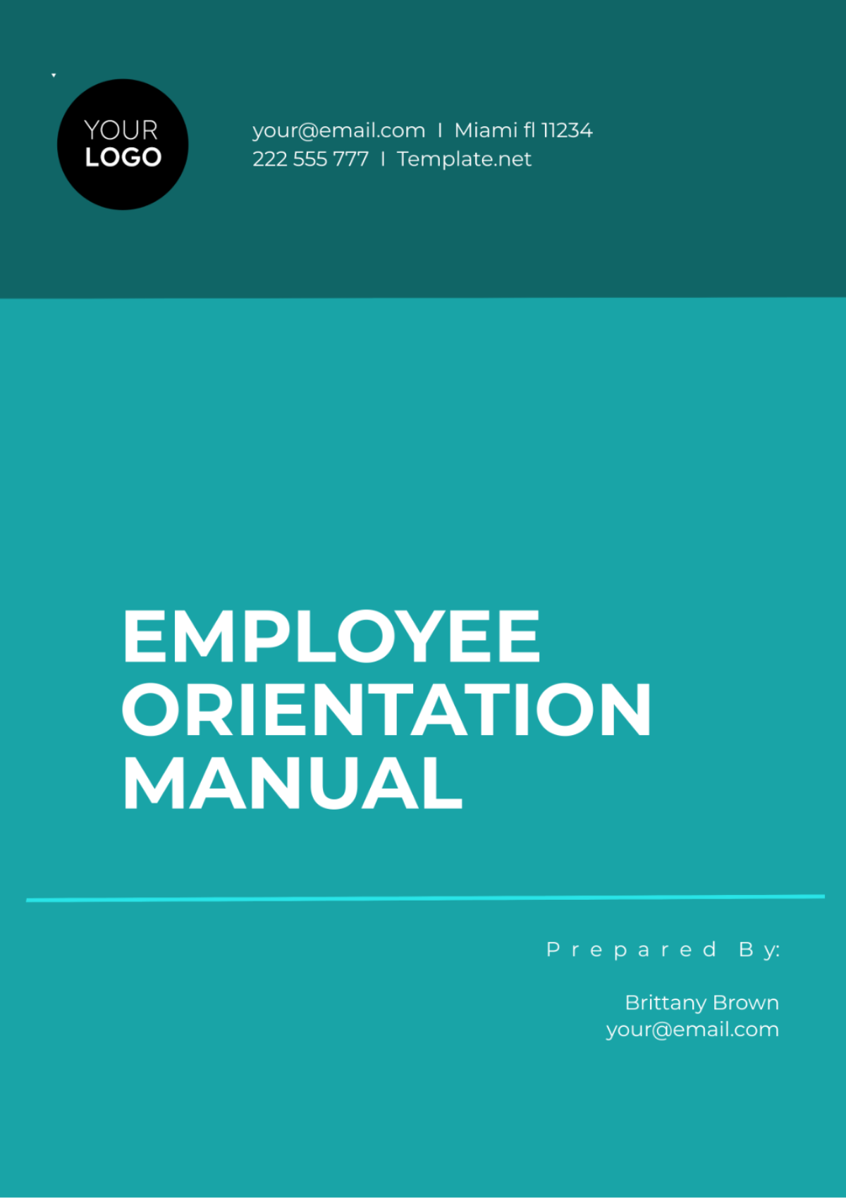 Employee Orientation Manual Template
