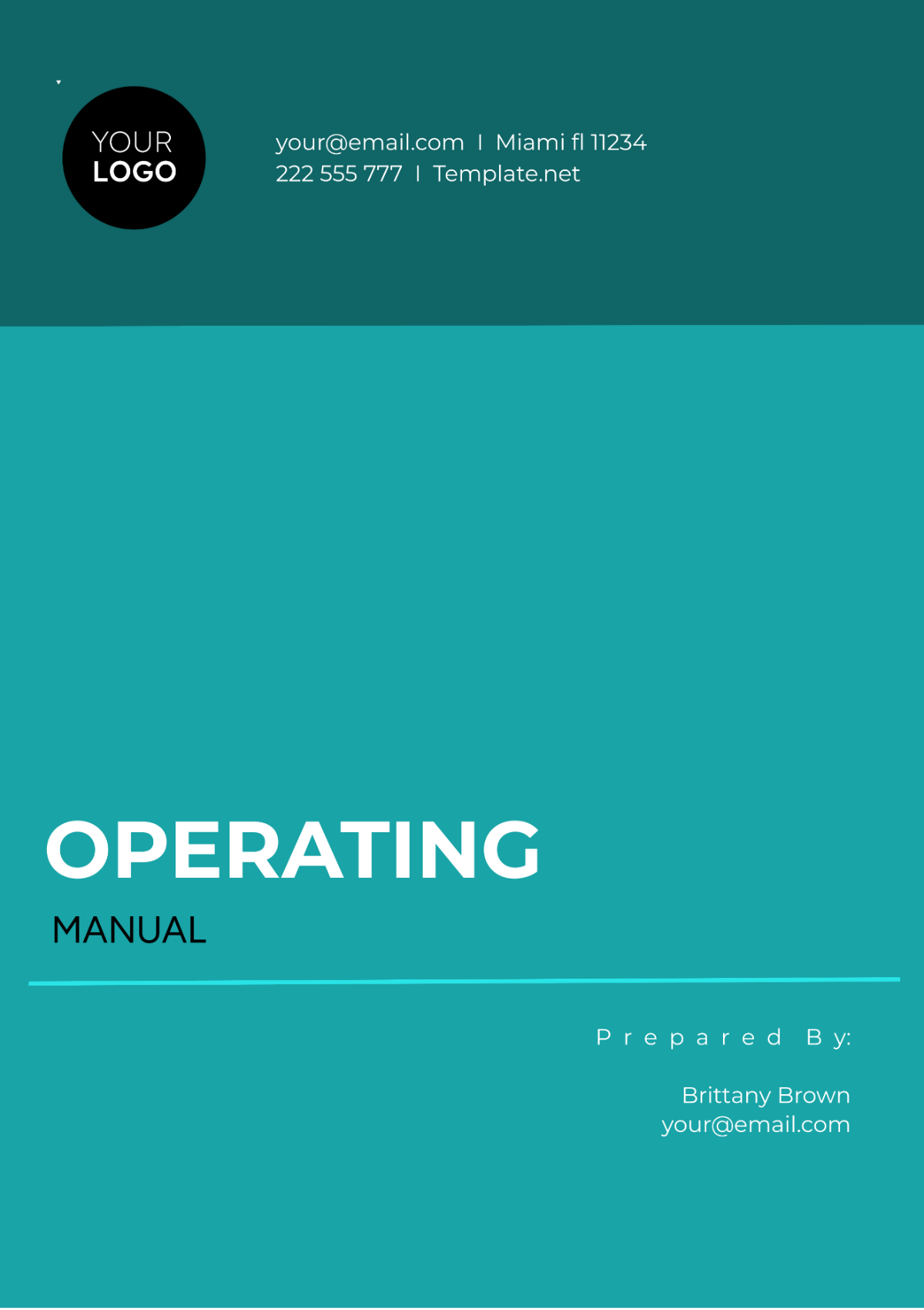 Operating Manual Template