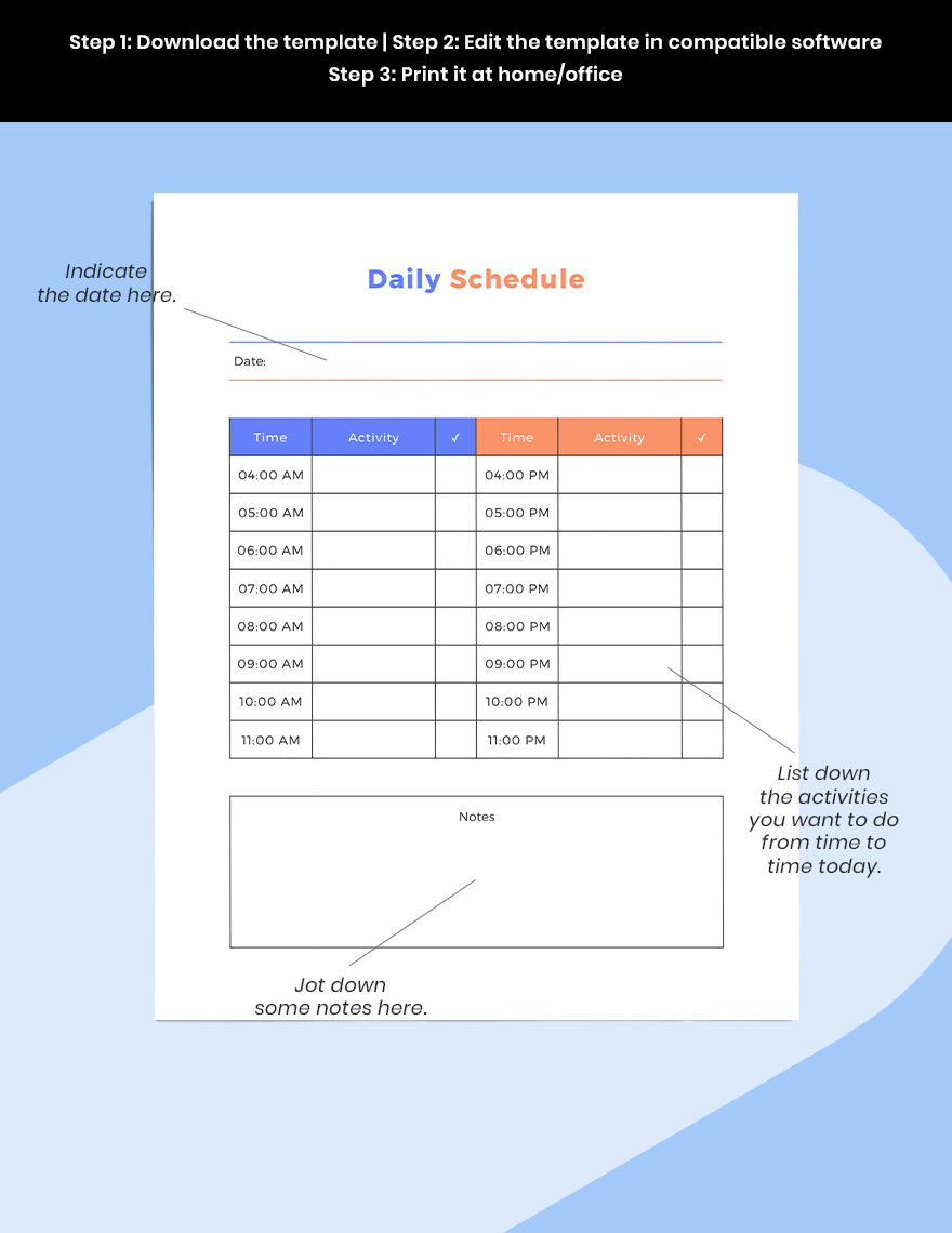 Daily Digital Planner Template