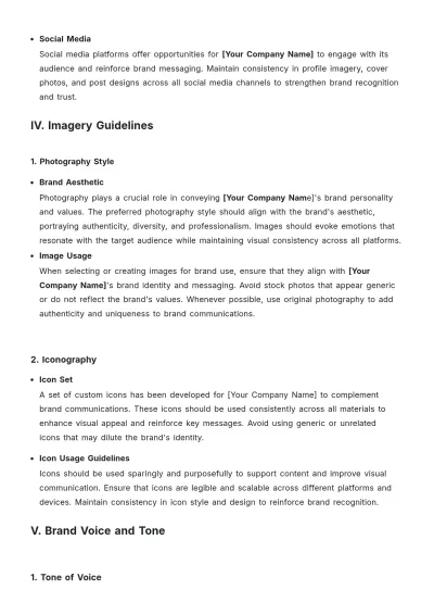 Free Brand Manual Layout Template to Edit Online