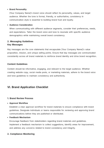 Free Brand Manual Layout Template to Edit Online