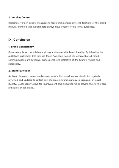 Free Brand Manual Layout Template to Edit Online