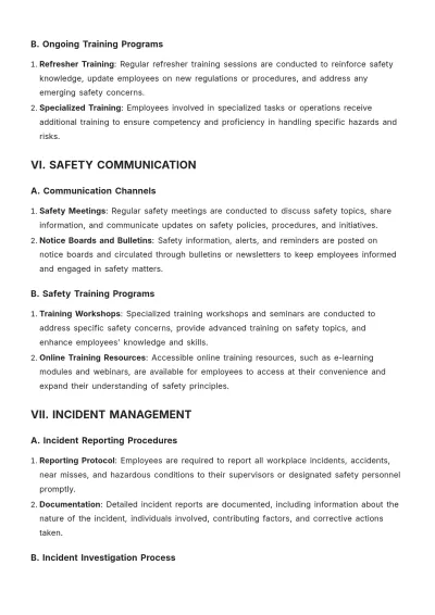 Free Safety Management System Manual Template to Edit Online