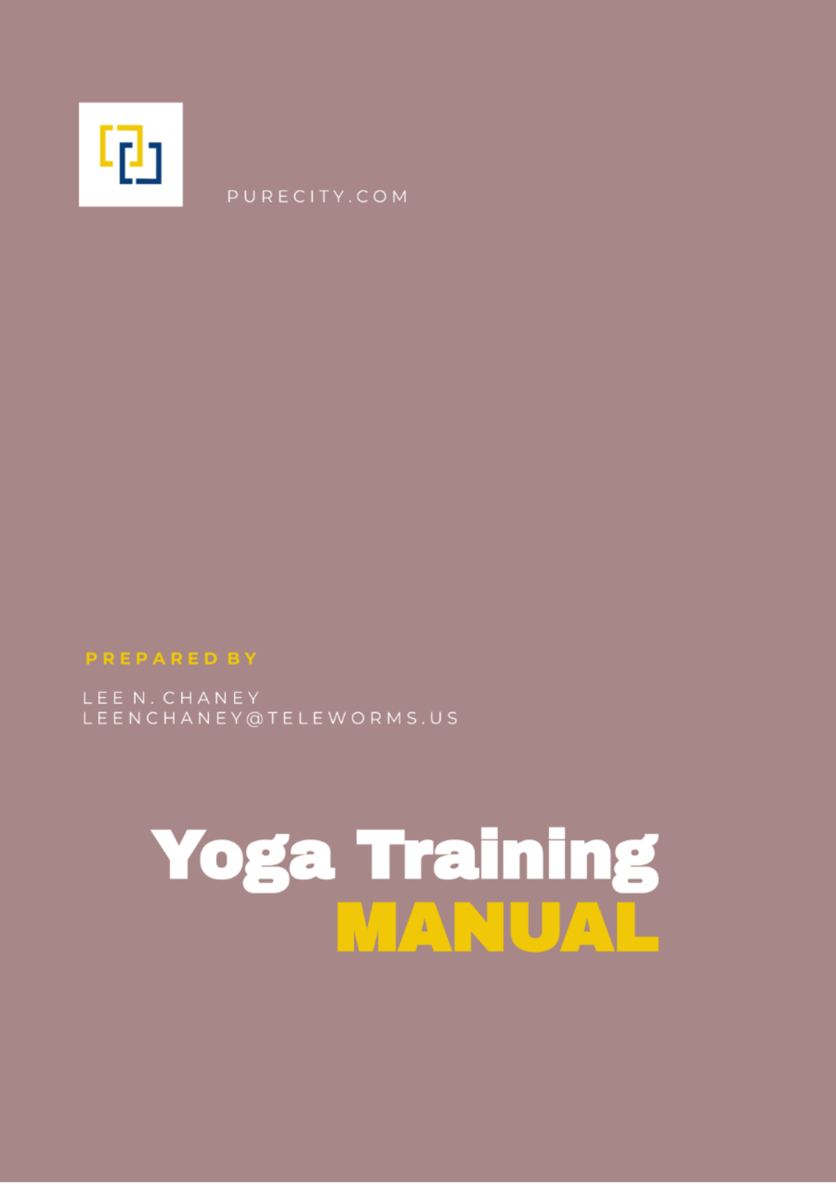 Free Yoga Training Manual Template