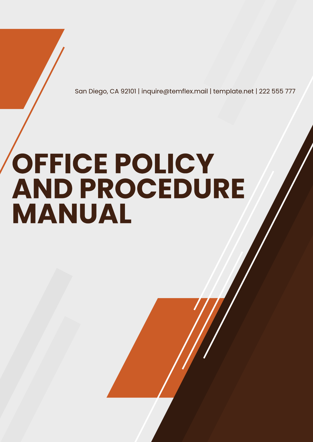 Office Policy and Procedure Manual Template - Edit Online & Download