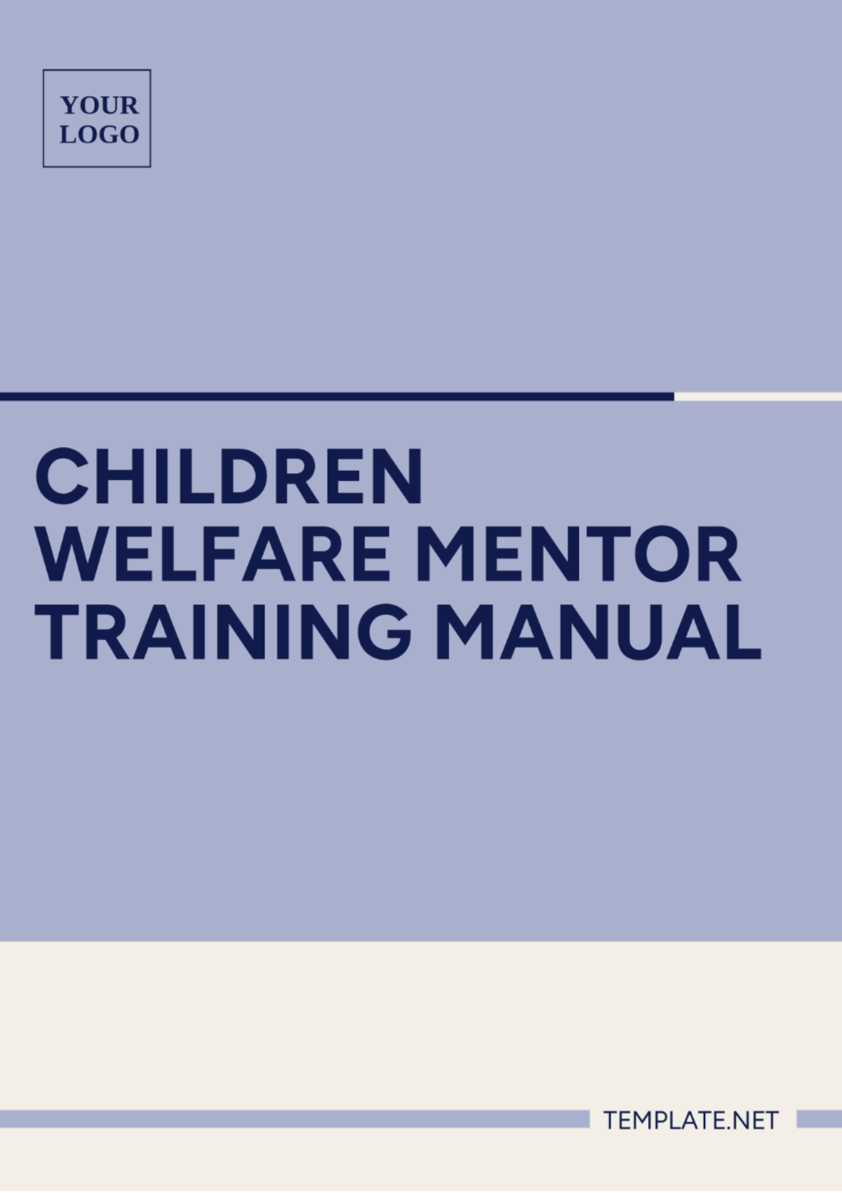 Children Welfare Mentor Training Manual Template