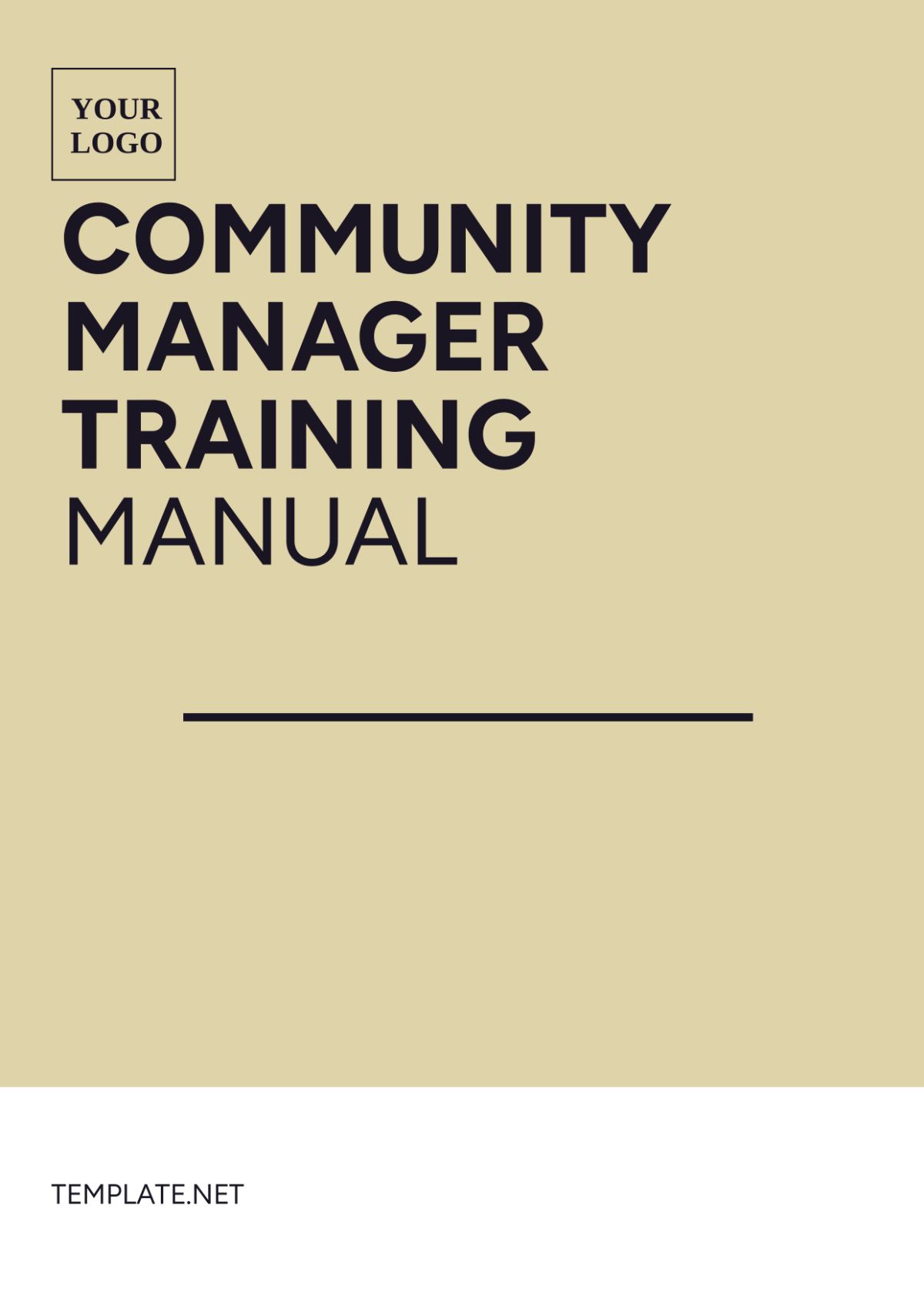Free Community Manager Training Manual Template