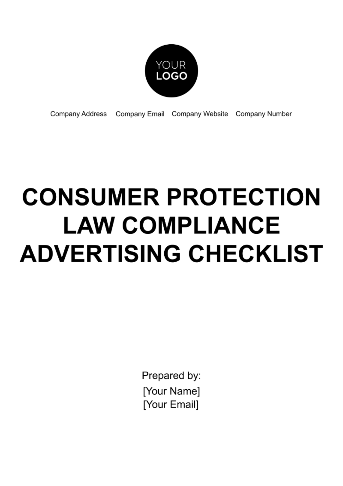 Free Consumer Protection Law Compliance Advertising Checklist Template
