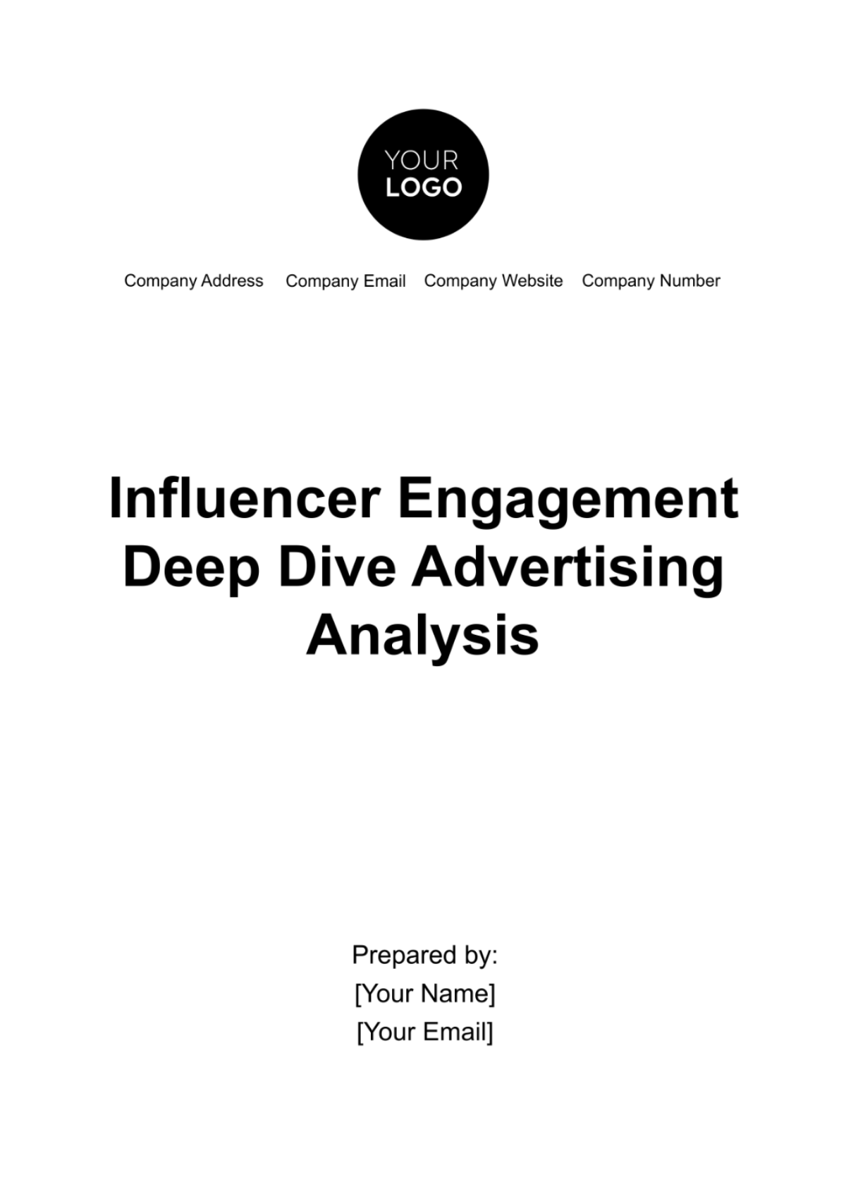 Free Influencer Engagement Deep Dive Advertising Analysis Template