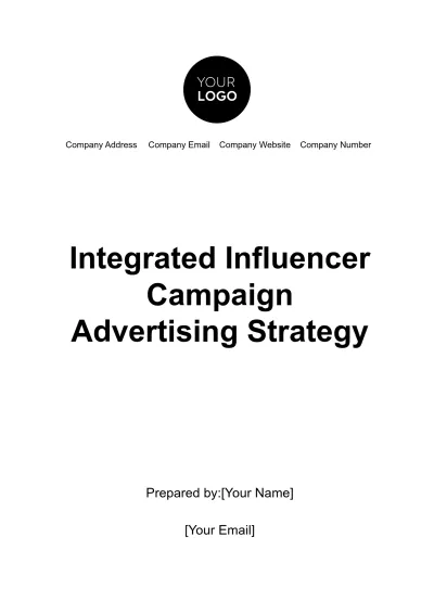 Free Integrated Influencer Campaign Advertising Strategy Template to Edit Online