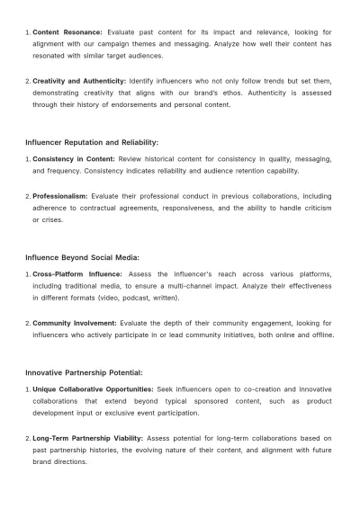 Free Integrated Influencer Campaign Advertising Strategy Template to Edit Online