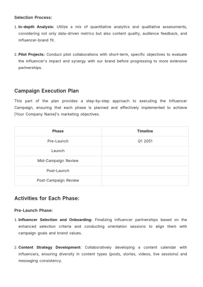 Free Integrated Influencer Campaign Advertising Strategy Template to Edit Online