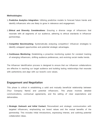Free Full Cycle Influencer Management Advertising Blueprint Template to Edit Online