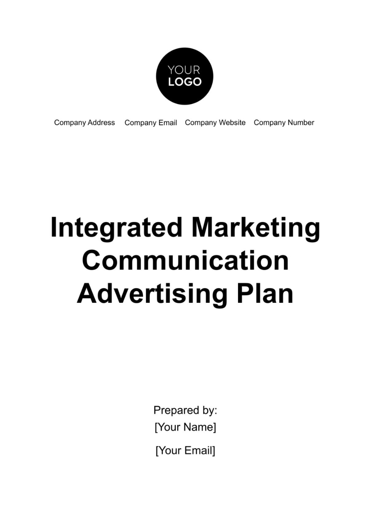 Integrated Marketing Communication Advertising Plan Template