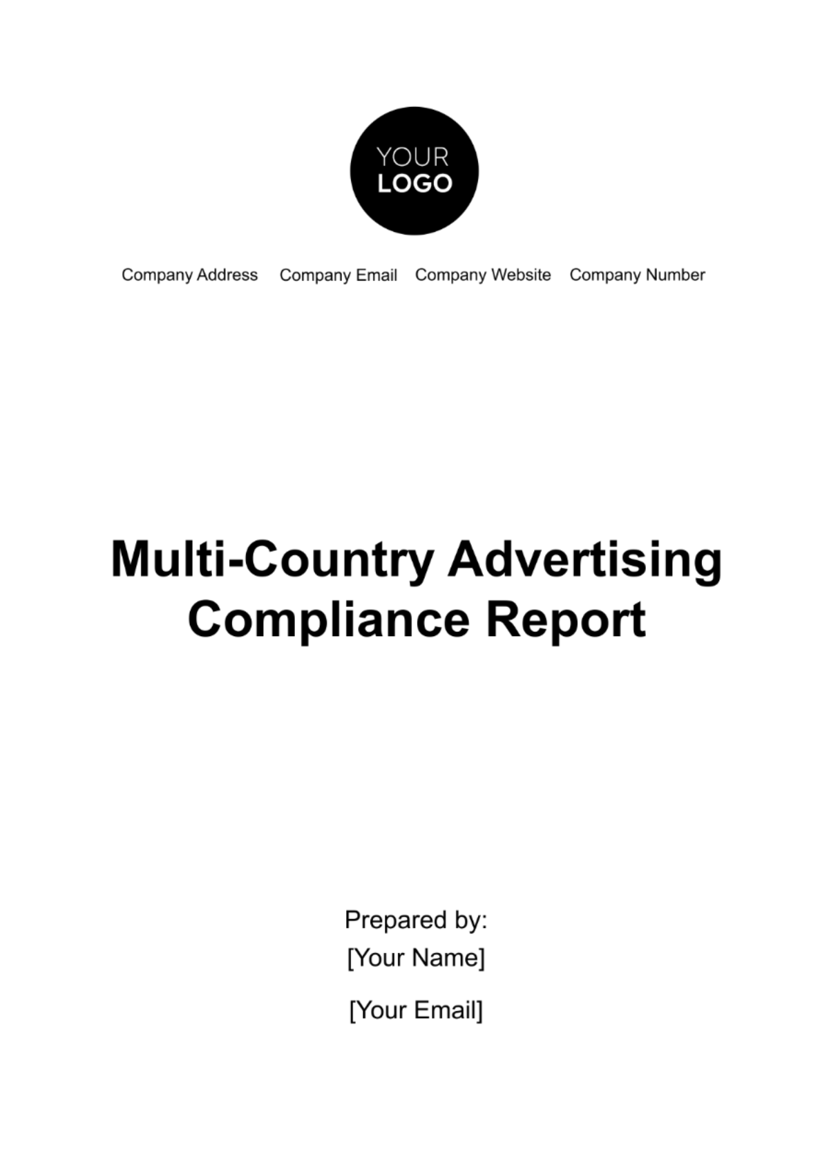 Free Multi-Country Advertising Compliance Report Template