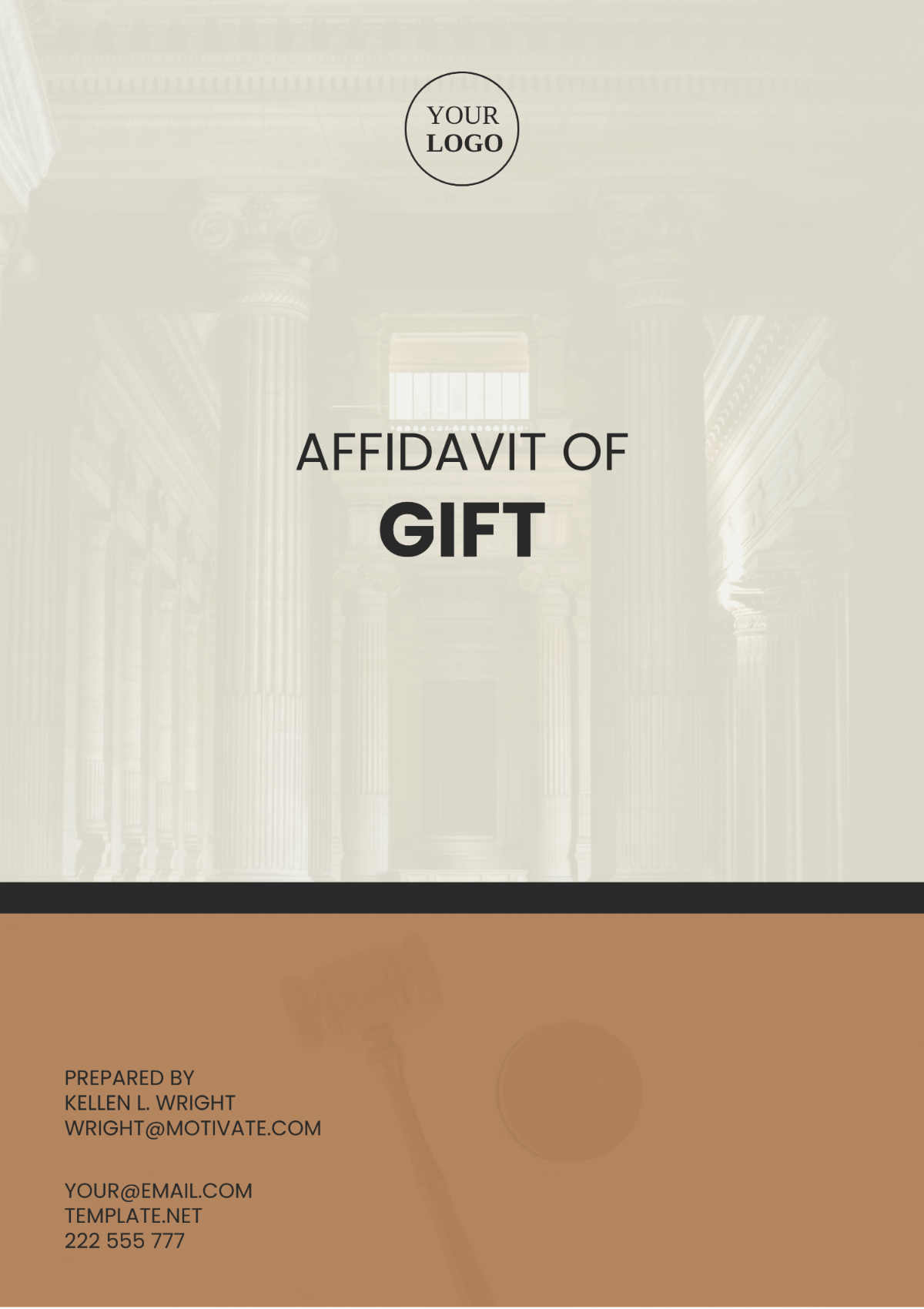 Rhode Island Affidavit of Gift Template
