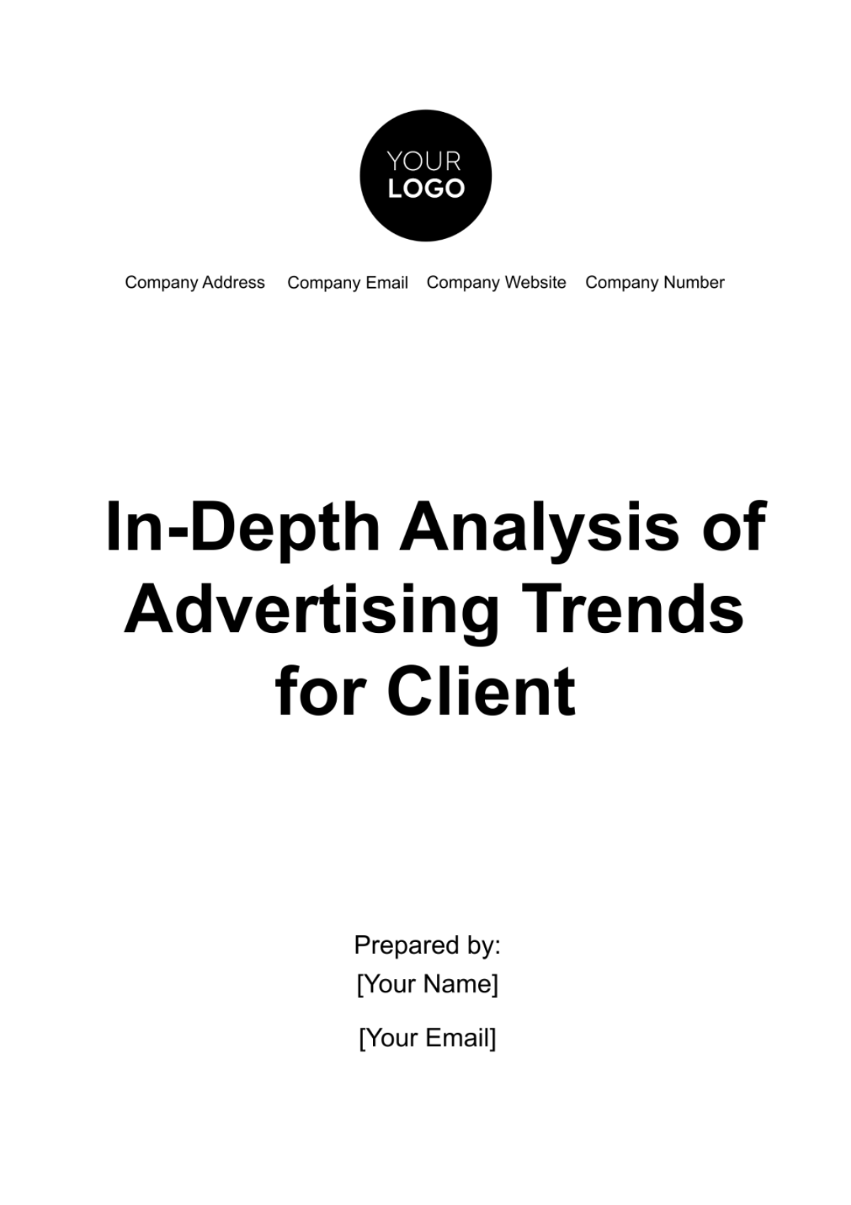 Free In-Depth Analysis of Advertising Trends for Client Template