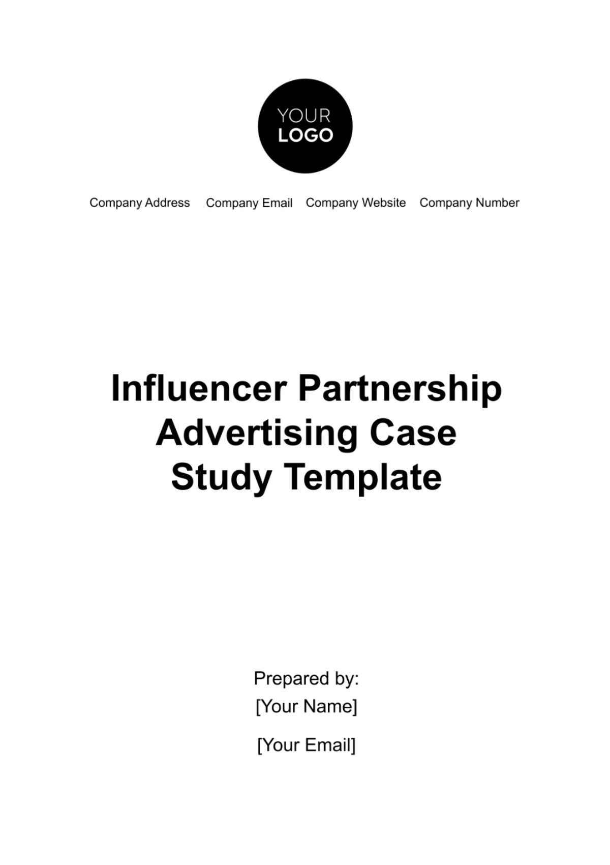 Influencer Partnership Advertising Case Study Template | Template.net