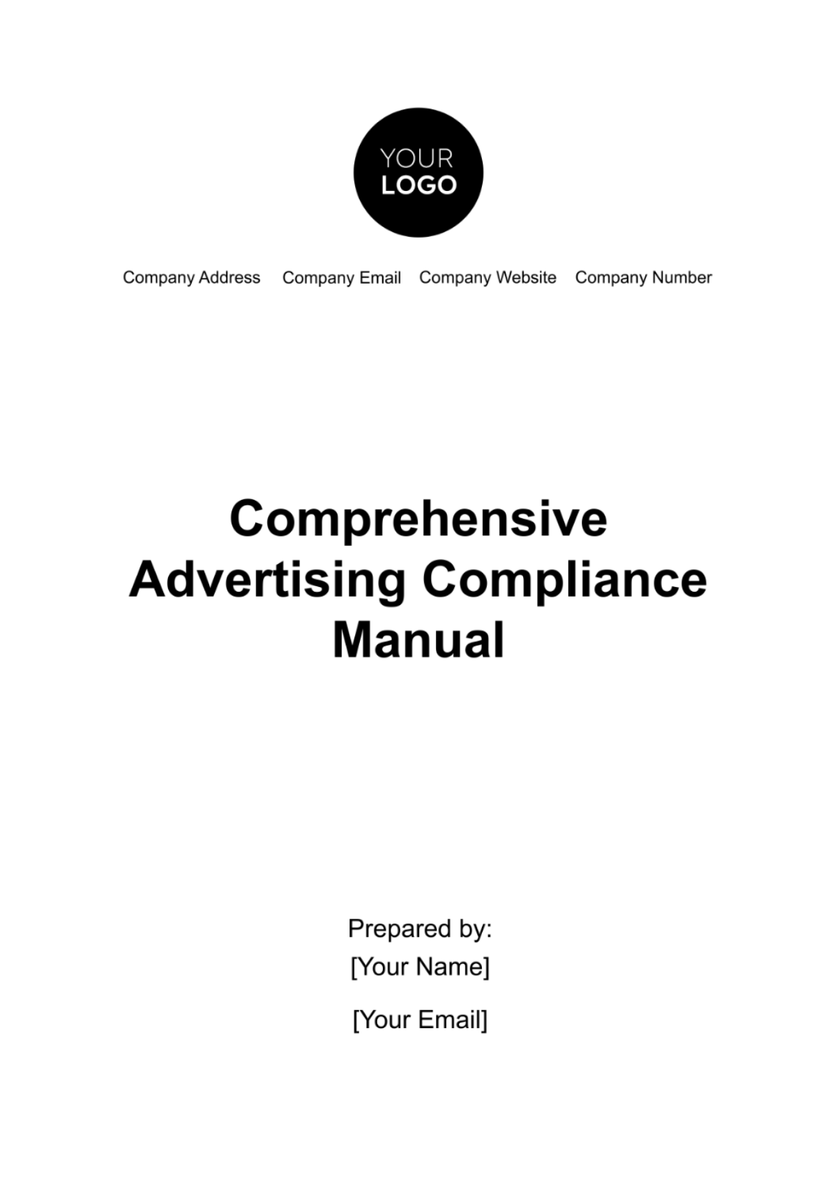 Free Comprehensive Advertising Compliance Manual Template