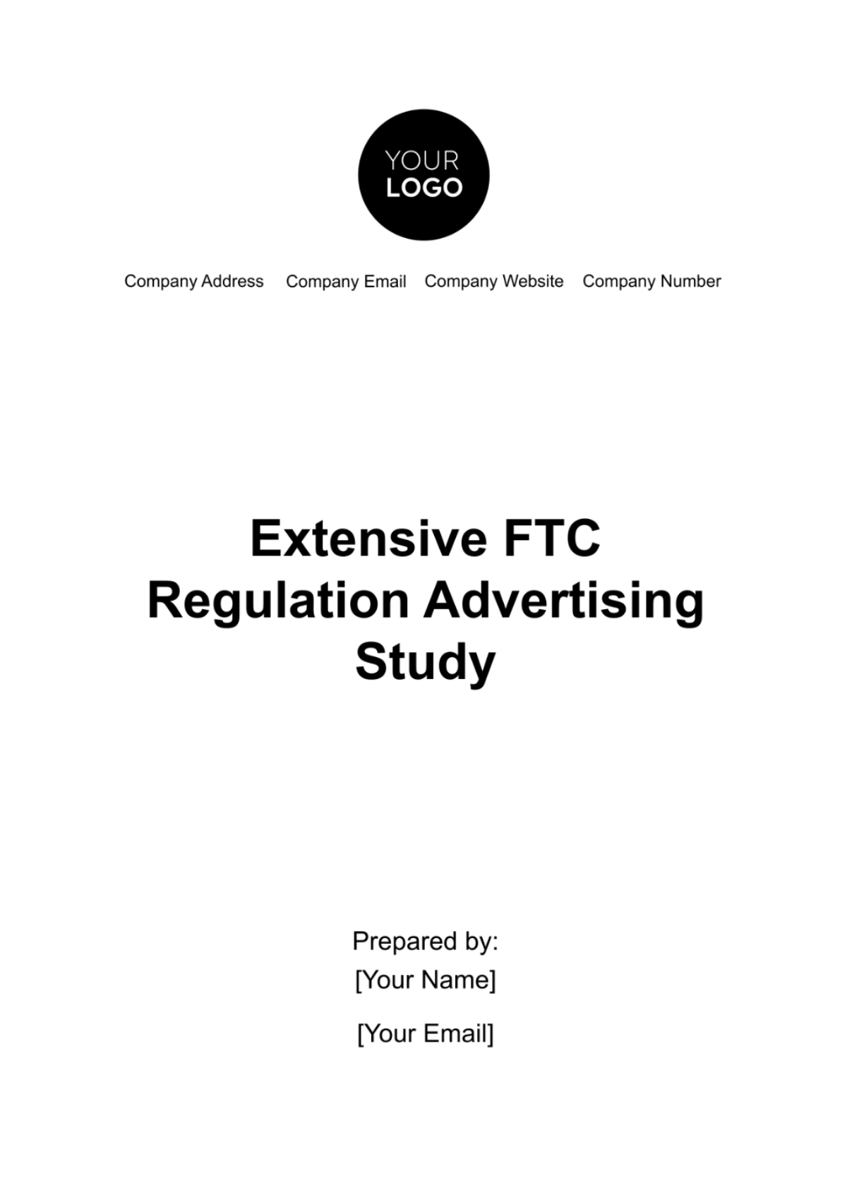 Extensive FTC Regulation Advertising Study Template - Edit Online & Download