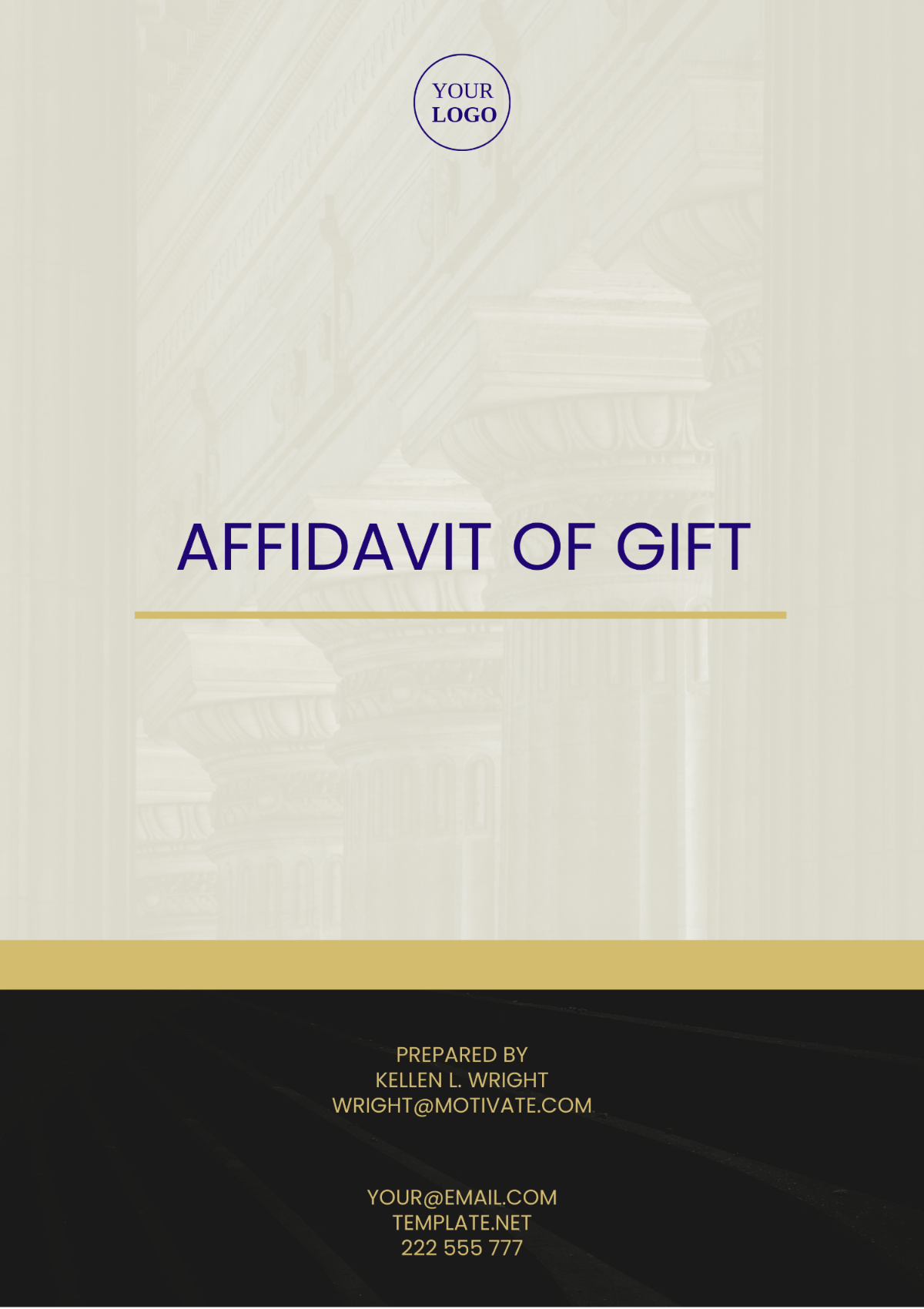 South Carolina Affidavit of Gift Template