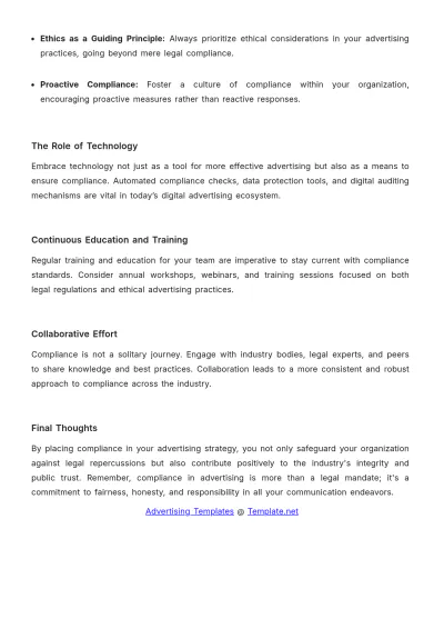 Free Complete Guide to Compliance in Advertising Template to Edit Online