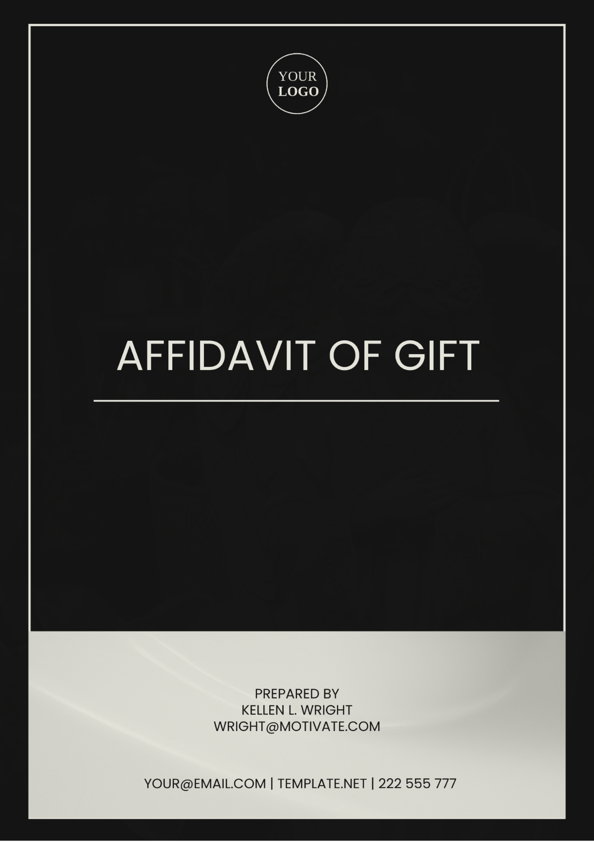 Vermont Affidavit of Gift Template