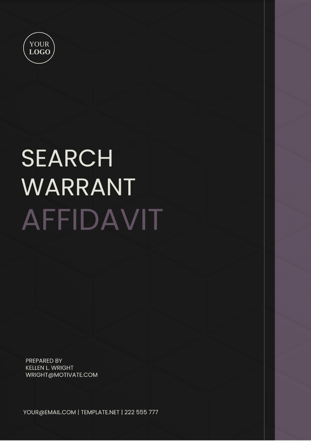 Search Warrant Affidavit Template