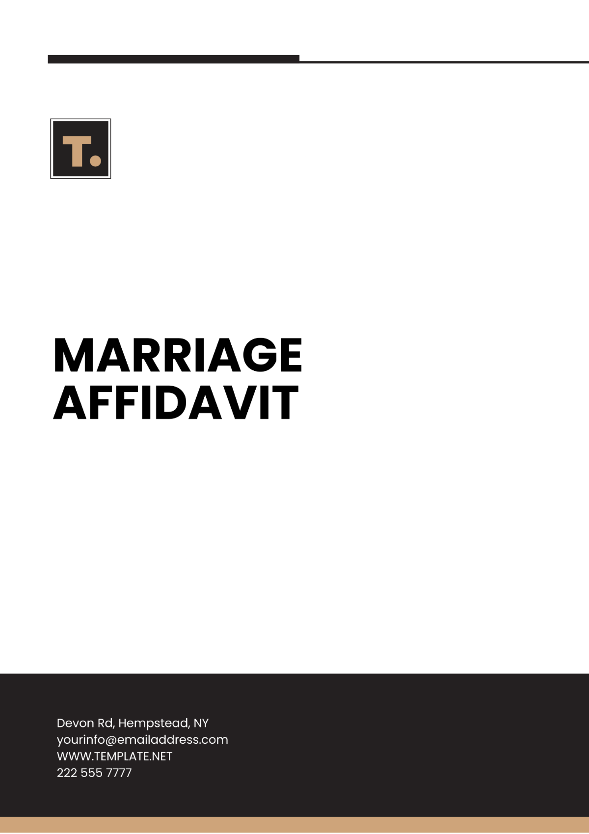 Marriage Affidavit Template