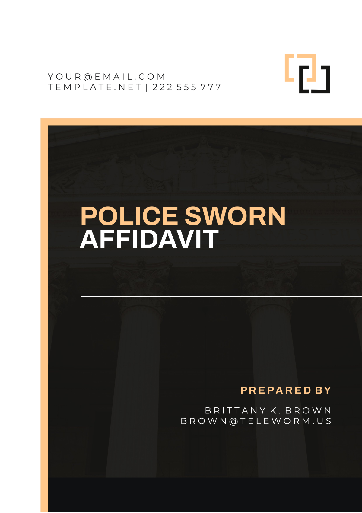 Police Sworn Affidavit Template