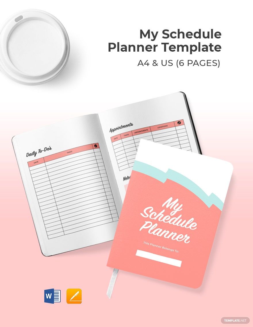 Printable Schedule Planner Template