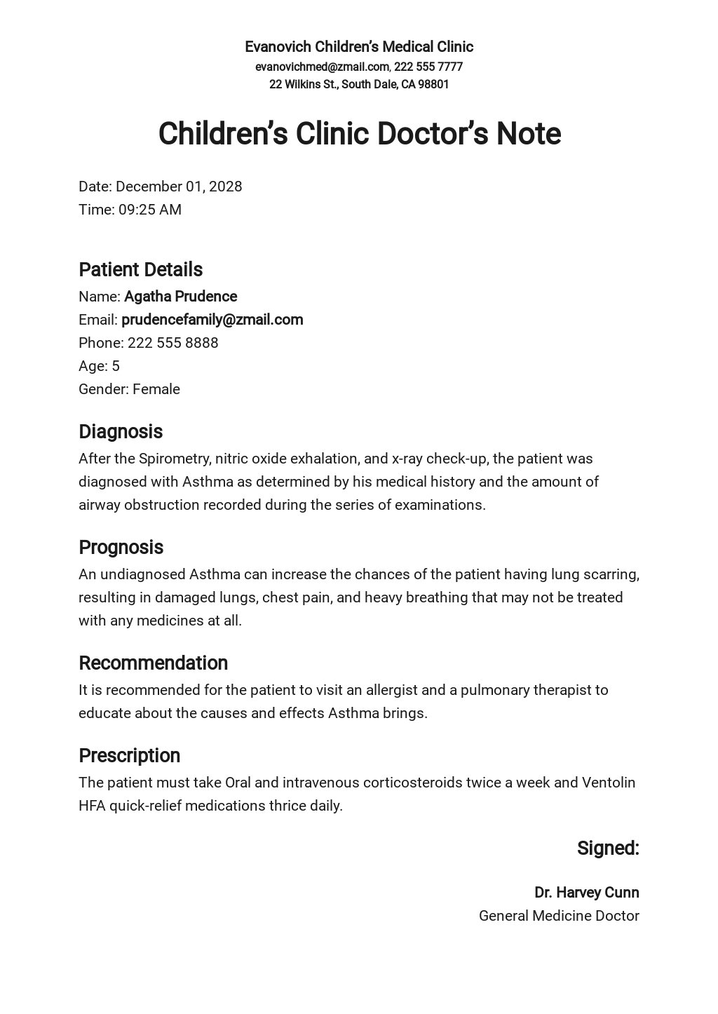Free Doctor Note Templates 15  Download in PDF Template net