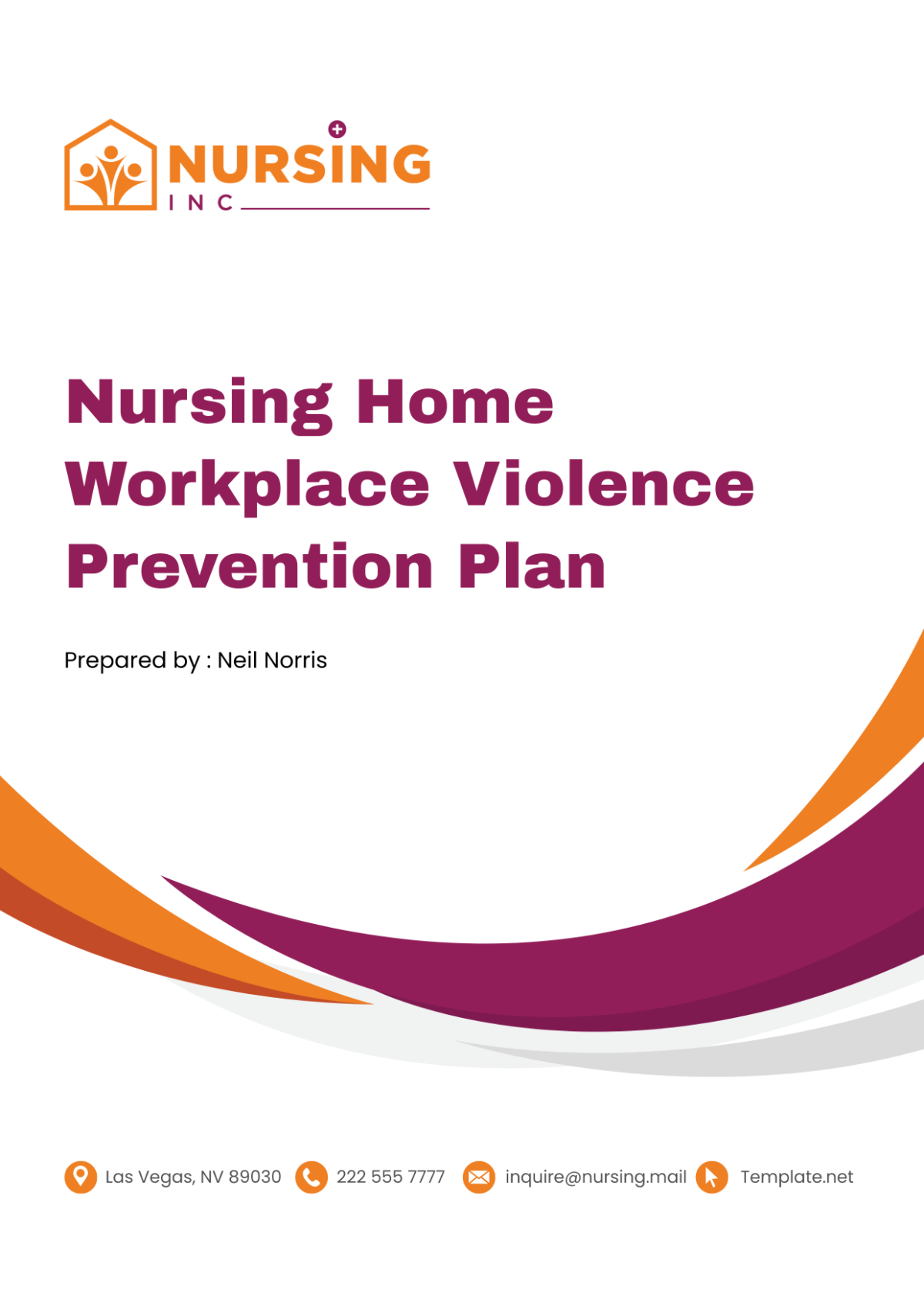 Nursing Home Workplace Violence Prevention Plan Template