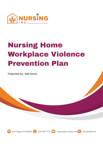 Free Nursing Home Workplace Violence Prevention Plan Template to Edit Online