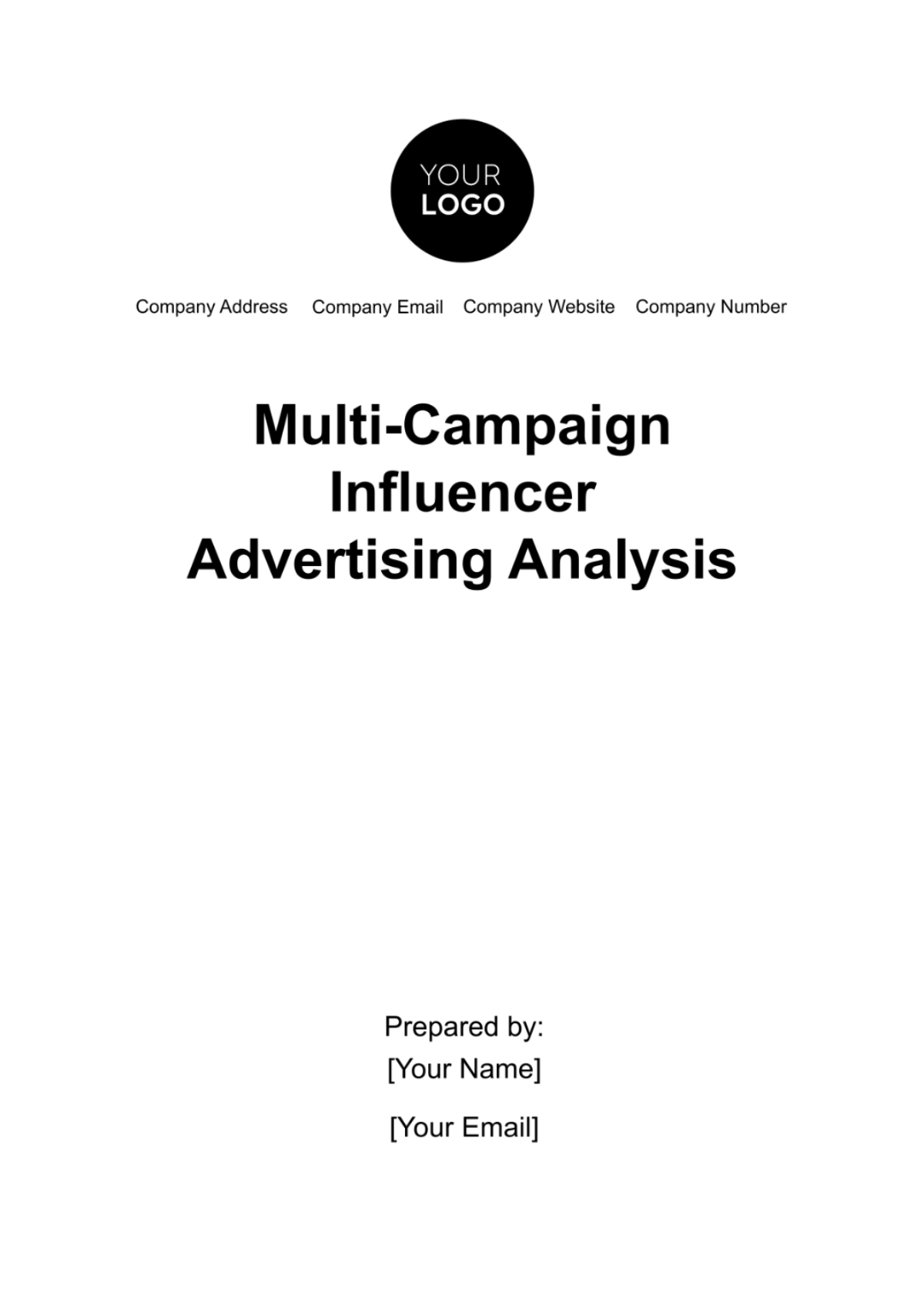 Free Multi-Campaign Influencer Advertising Analysis Template