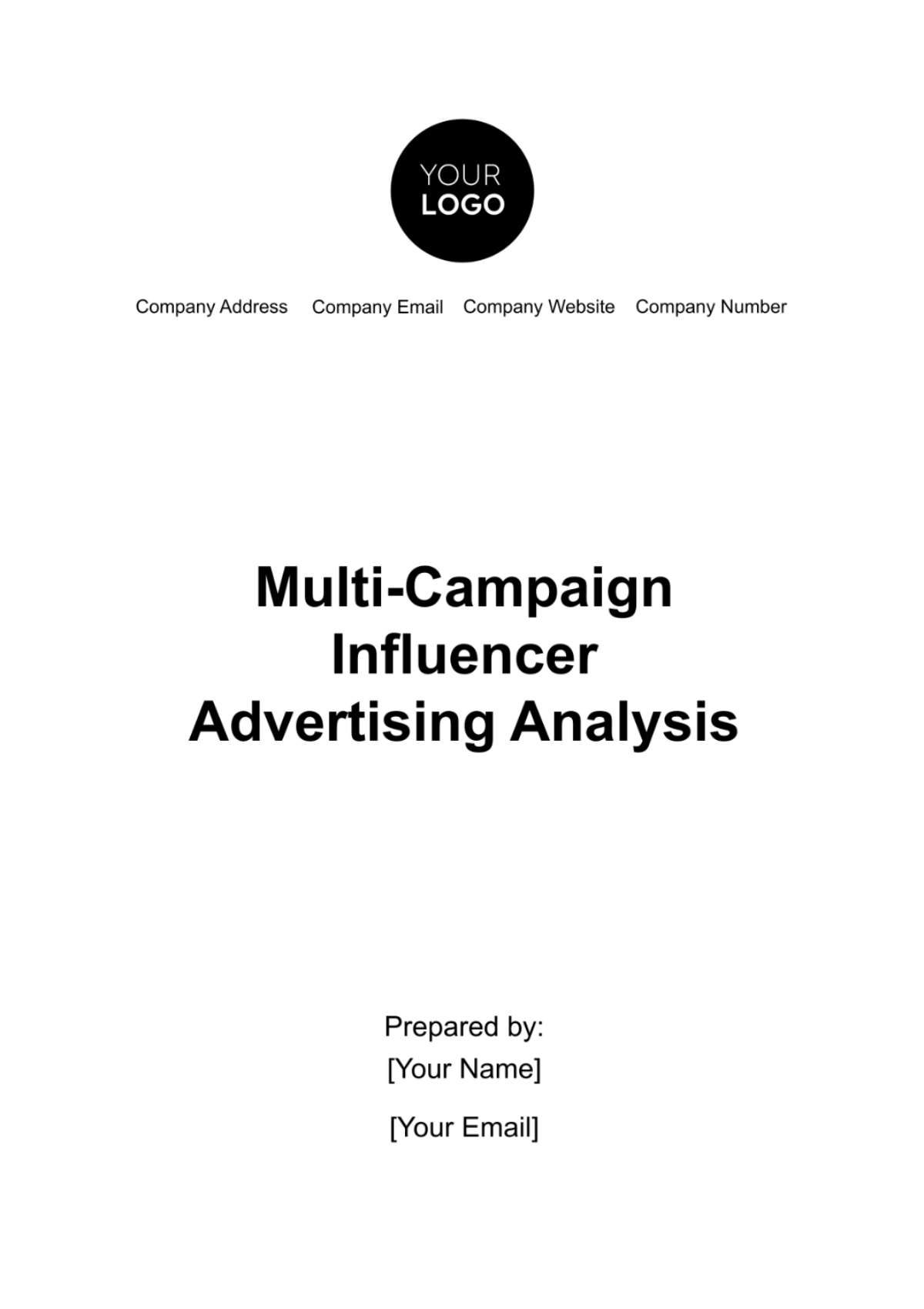 Multi-Campaign Influencer Advertising Analysis Template - Edit Online & Download