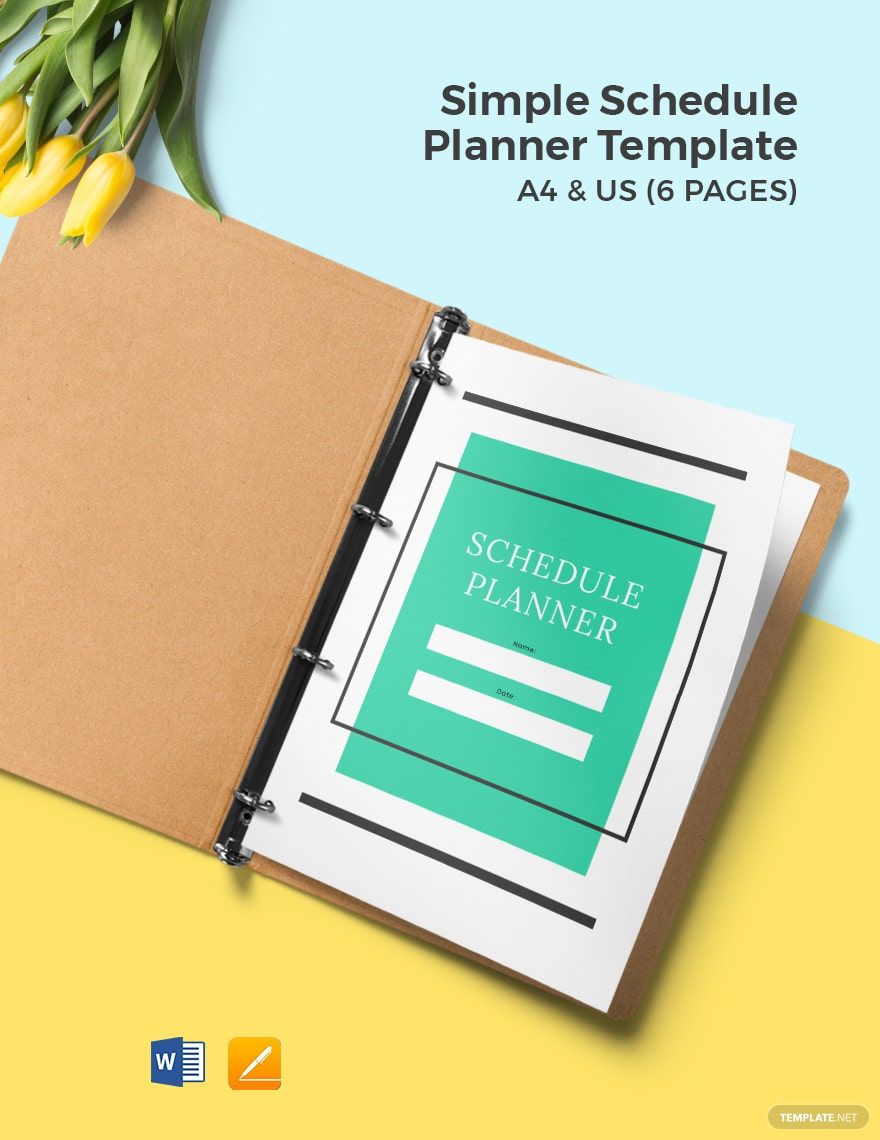 Simple Schedule Planner Template