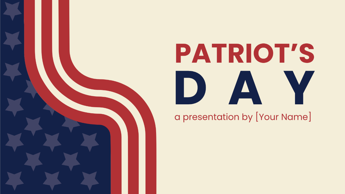 Free Patriot's Day Powerpoint Presentation Template