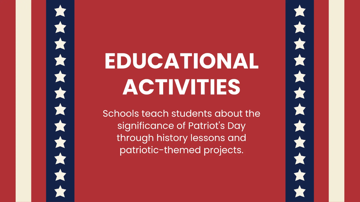 Free Patriot's Day Powerpoint Presentation Template to Edit Online