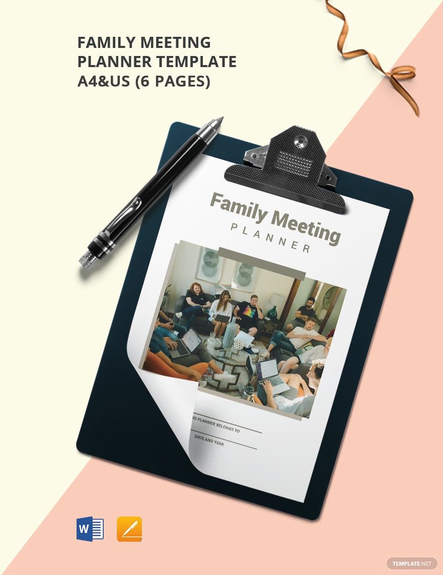 Family Meeting Planner Template