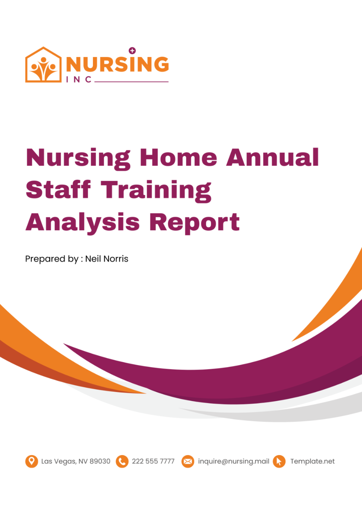 Nursing Home Annual Staff Training Analysis Report Template
