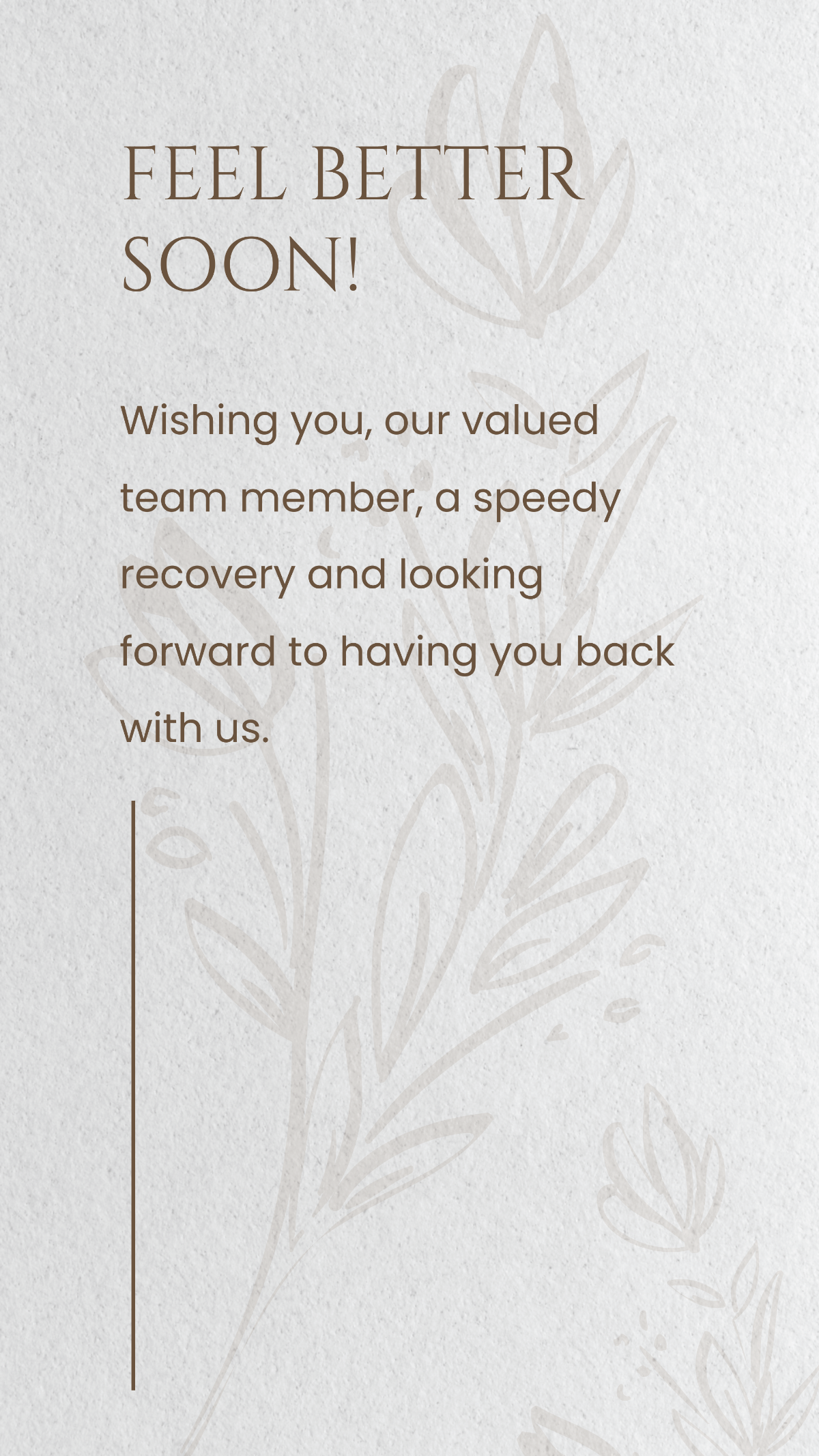 Free Get Well Soon Message For Team Member Template