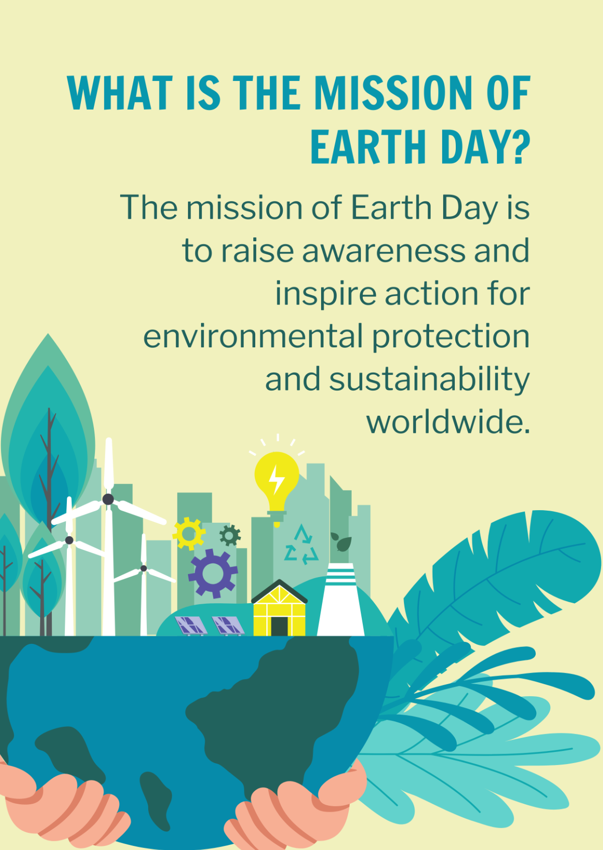 Free What is the mission of Earth Day? Template