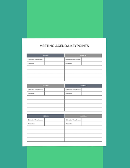 Staff meeting planner template Sample