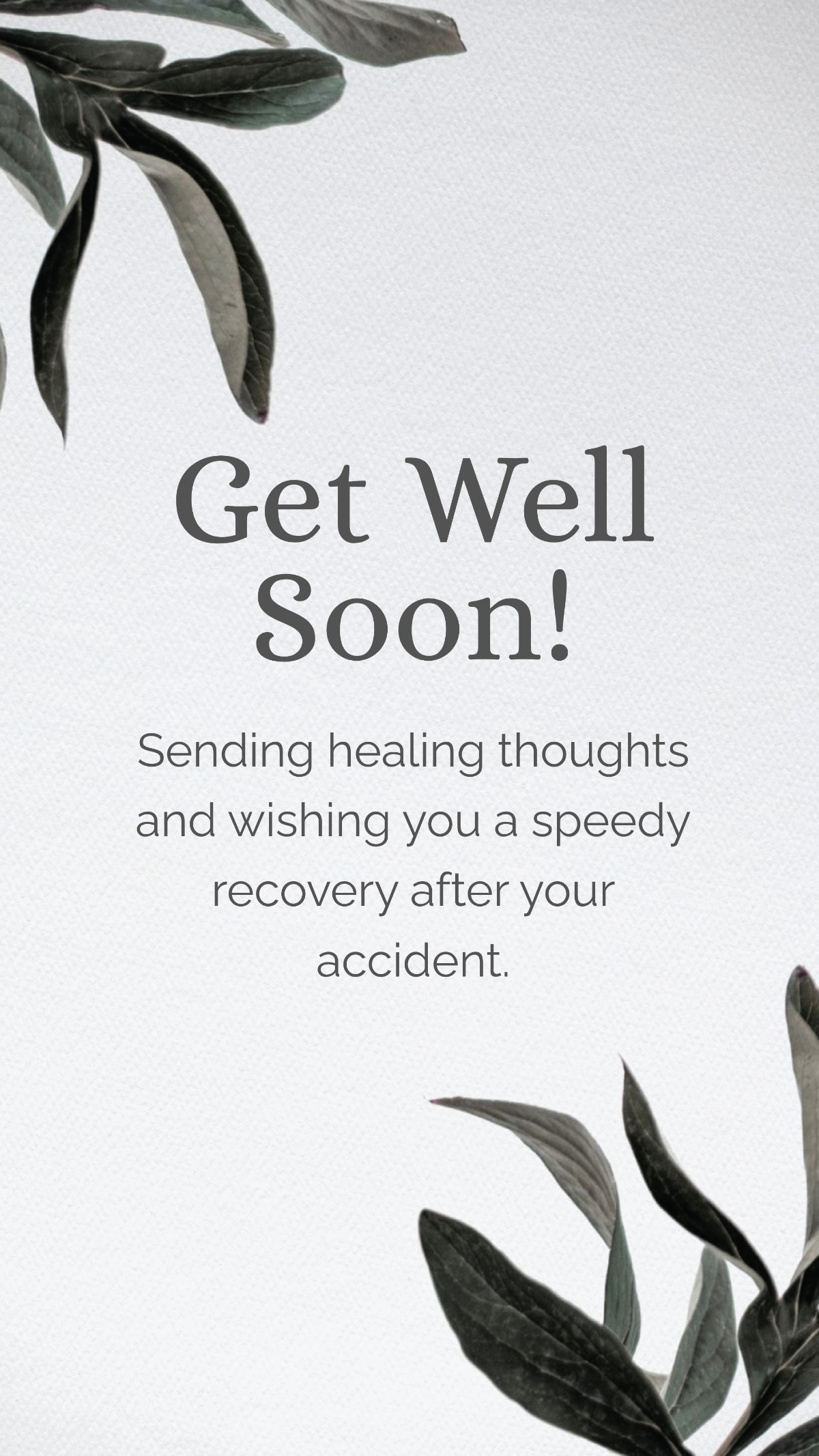 Get Well Soon After Accident Quote Template