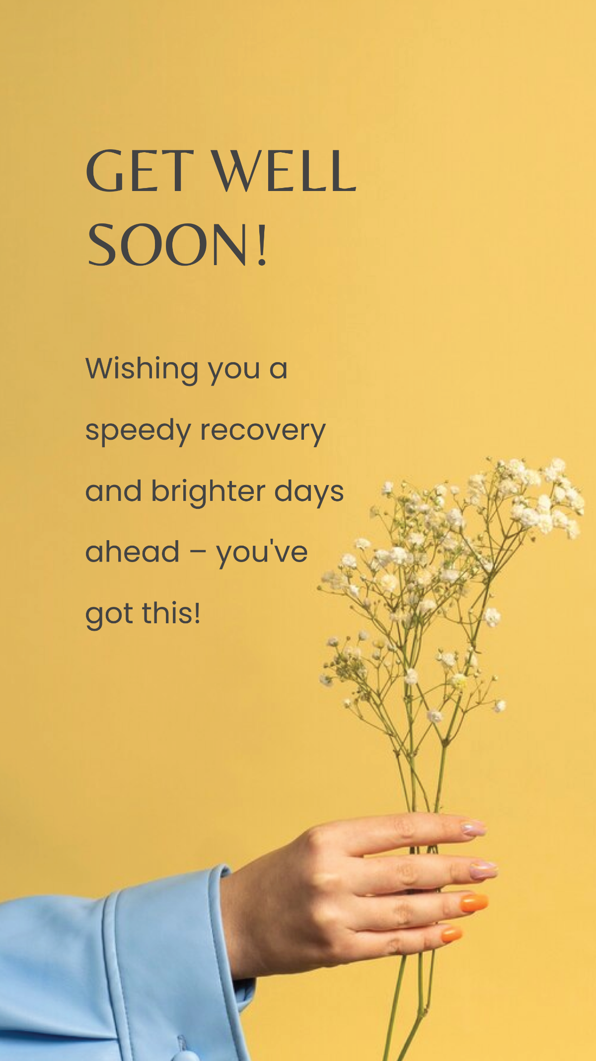 Get Well Soon Encouragement Quote Template