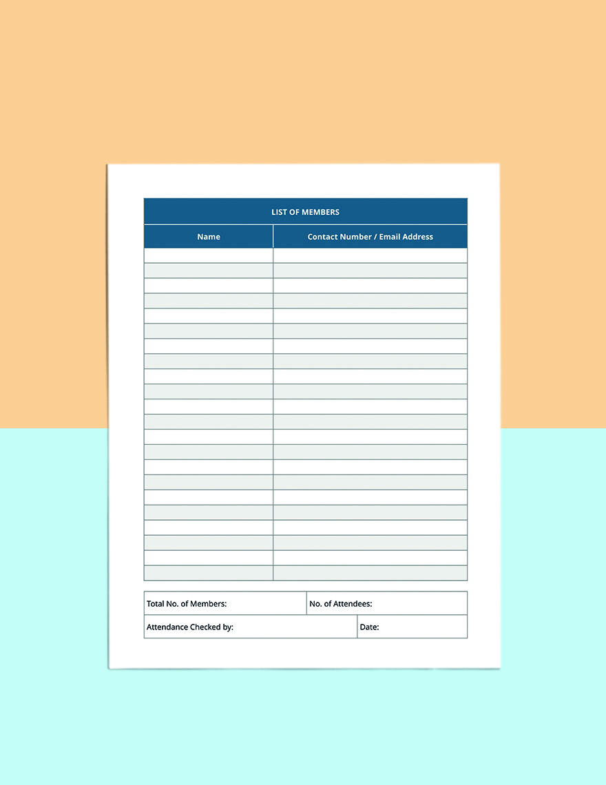 Appointment Meeting Planner Template