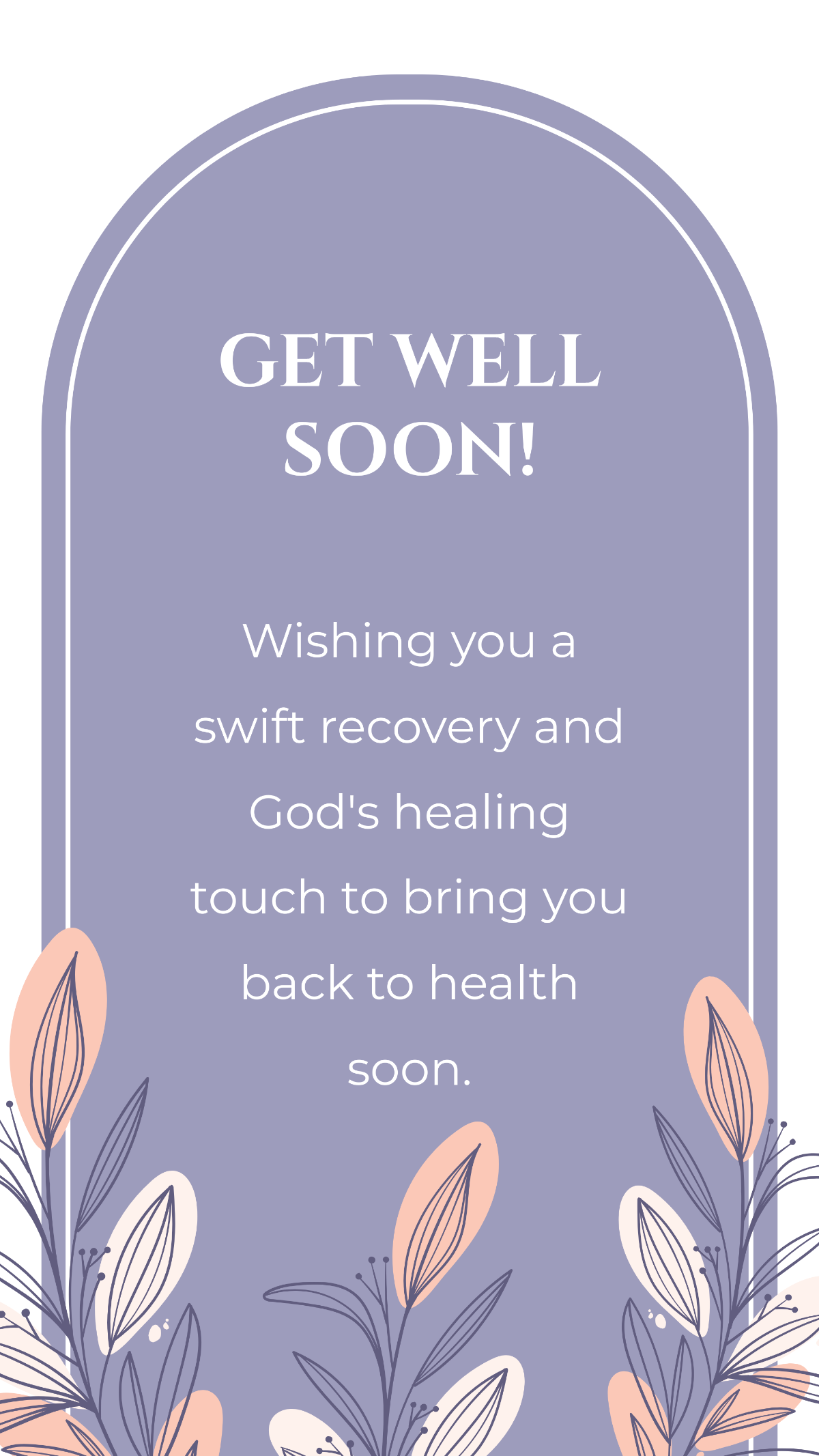 Get Well Soon Religious Quote Template