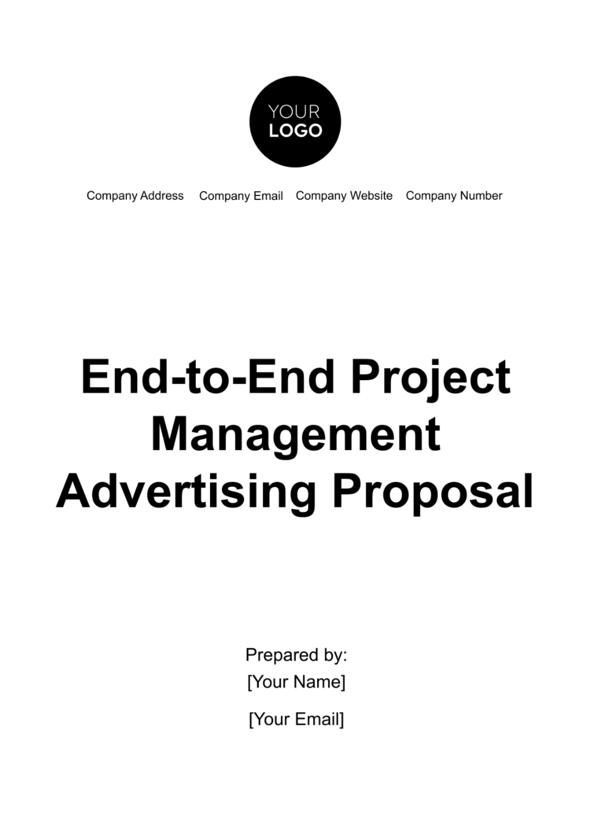 End-to-End Project Management Advertising Proposal Template - Edit Online & Download